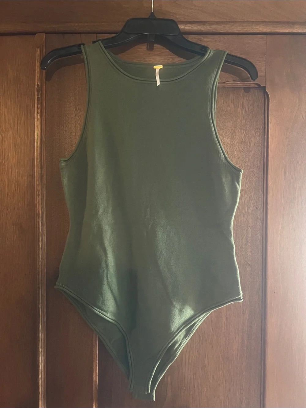 Free People Olive Tank Bodysuit